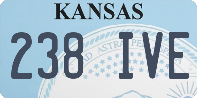 KS license plate 238IVE