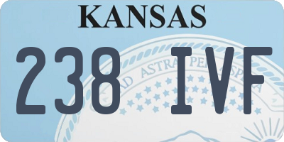 KS license plate 238IVF