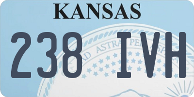 KS license plate 238IVH