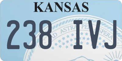 KS license plate 238IVJ