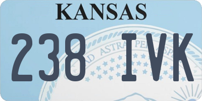 KS license plate 238IVK
