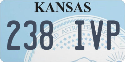 KS license plate 238IVP