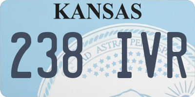 KS license plate 238IVR