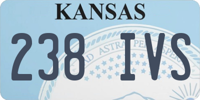 KS license plate 238IVS