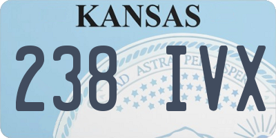 KS license plate 238IVX