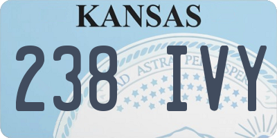 KS license plate 238IVY