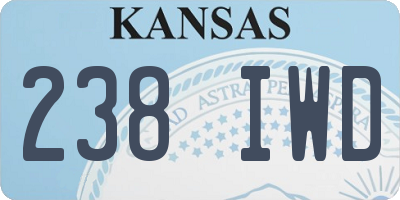 KS license plate 238IWD