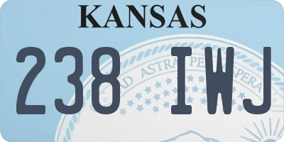 KS license plate 238IWJ