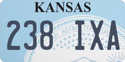 KS license plate 238IXA
