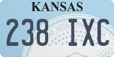 KS license plate 238IXC