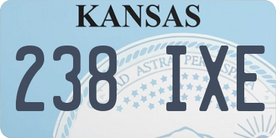 KS license plate 238IXE
