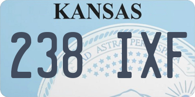 KS license plate 238IXF