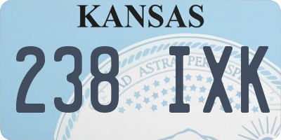 KS license plate 238IXK