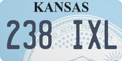 KS license plate 238IXL