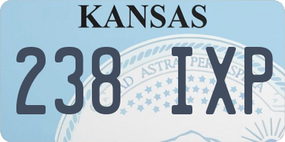 KS license plate 238IXP
