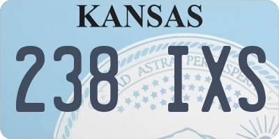 KS license plate 238IXS