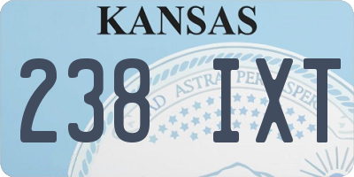 KS license plate 238IXT