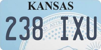 KS license plate 238IXU