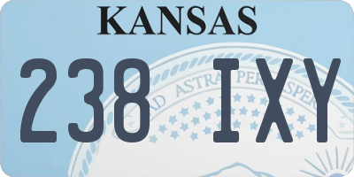 KS license plate 238IXY