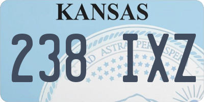 KS license plate 238IXZ