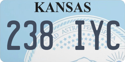 KS license plate 238IYC
