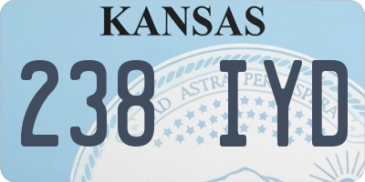 KS license plate 238IYD