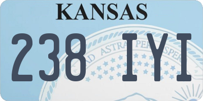 KS license plate 238IYI