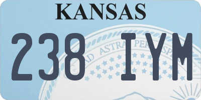 KS license plate 238IYM
