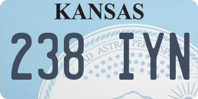 KS license plate 238IYN