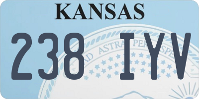 KS license plate 238IYV