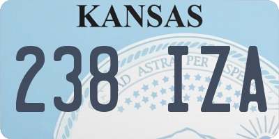 KS license plate 238IZA
