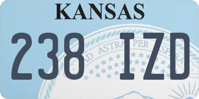 KS license plate 238IZD