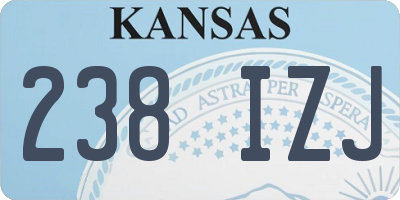 KS license plate 238IZJ