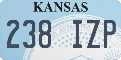 KS license plate 238IZP