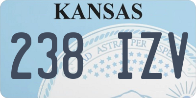 KS license plate 238IZV