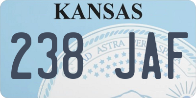 KS license plate 238JAF