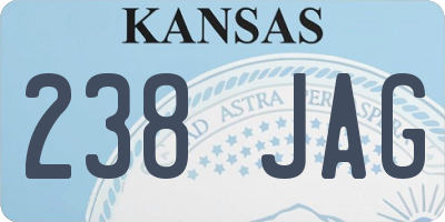KS license plate 238JAG