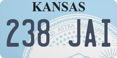 KS license plate 238JAI