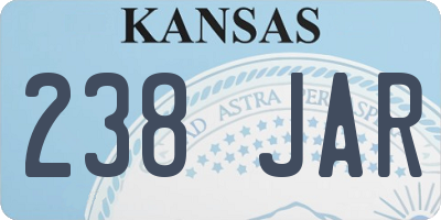 KS license plate 238JAR
