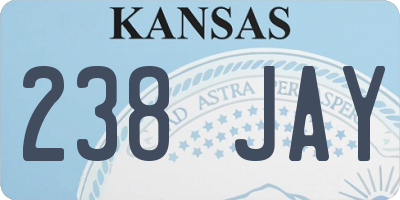 KS license plate 238JAY