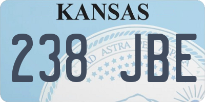 KS license plate 238JBE