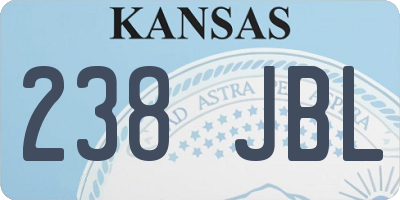 KS license plate 238JBL