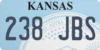 KS license plate 238JBS