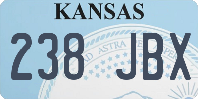 KS license plate 238JBX