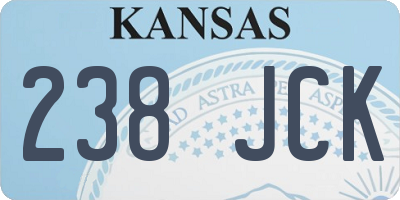 KS license plate 238JCK