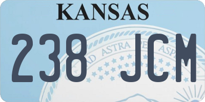KS license plate 238JCM
