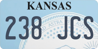 KS license plate 238JCS