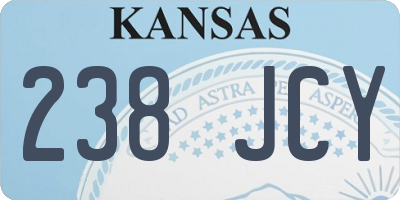 KS license plate 238JCY