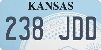 KS license plate 238JDD
