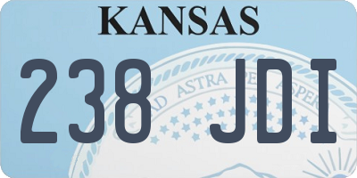 KS license plate 238JDI